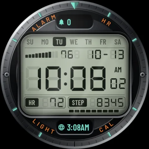 Прев’ю Retro LCD Digital Watch Face